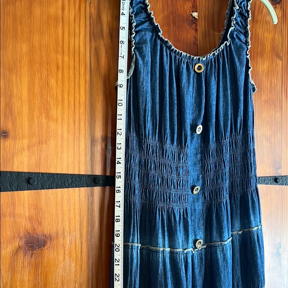 Blue Sleeveless Maxi Dress - Picture 13 of 14